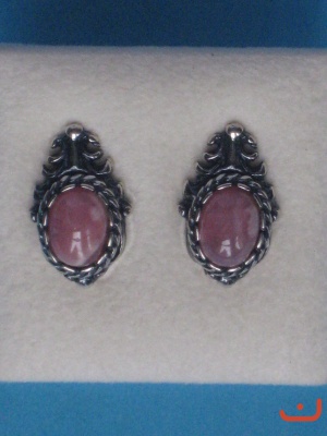 Rhodochrosit Ohrstecker 8027
