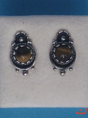 Tigerauge Ohrstecker 9025