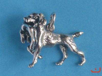 Jagdhund mit Hase 6146